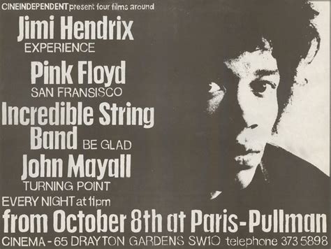 Jimi Hendrix Experience Pink Floyd And More 1970s British Concert Poster Posteritati Movie