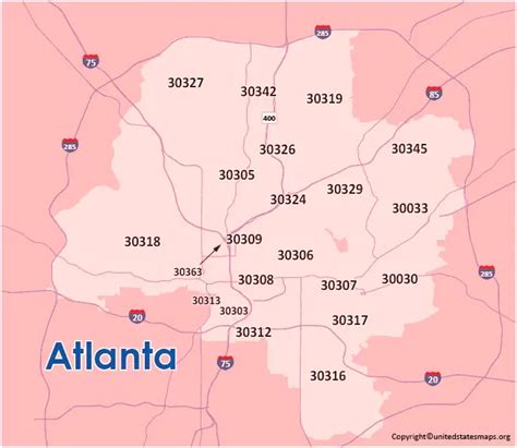 Atlanta Zip Code Map Printable Zip Code Map Of Atlanta