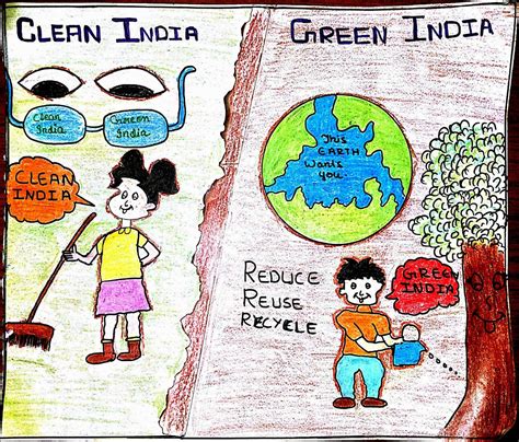 Clean India Posters Save Water Poster Drawing India For Kids Biology
