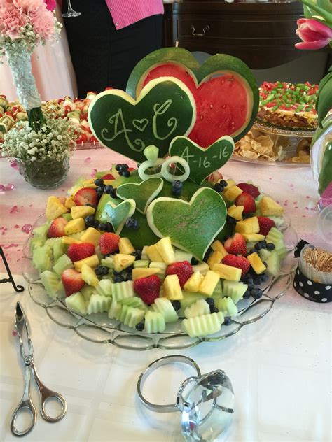Fruit Tray Watermelon Sculpture For Alexs Bridal Shower Fruit