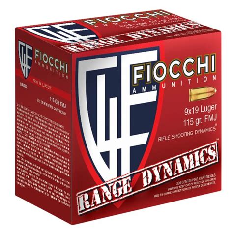 Fiocchi Shooting Dynamics 9mm Luger 124 Grain Fmjtc 1150 Fps 50 Round