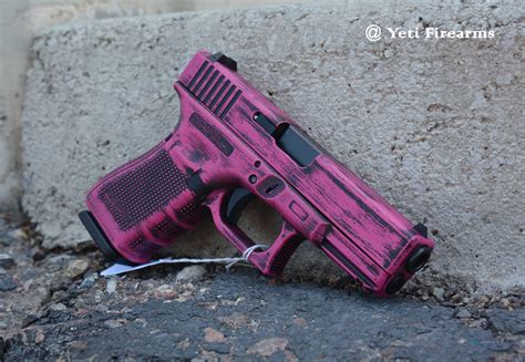 X Werks Glock 19 Gen 4 9mm Fu Distressed Pink For Sale