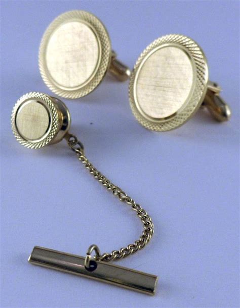 Vintage 10k Gold Filled Cuff Links With Matching Tie Tack By Etsy Cufflinks 10k Gold Gold