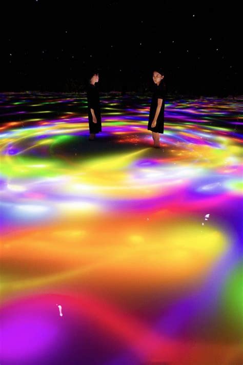 Drawing On The Water Surface Created By The Dance Of Koi And People Infinity Teamlab