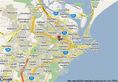 Newcastle Australia Carte Et Image Satellite