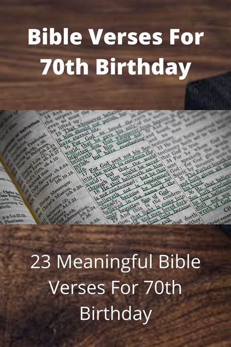 23 Meaningful Bible Verses For 70th Birthday Faith Victorious