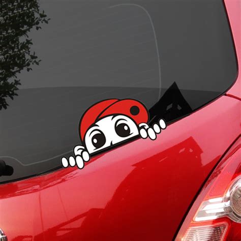 Funny Cartoon Car Stickers Auto Window Decor Peeping Kids Lovely Decals