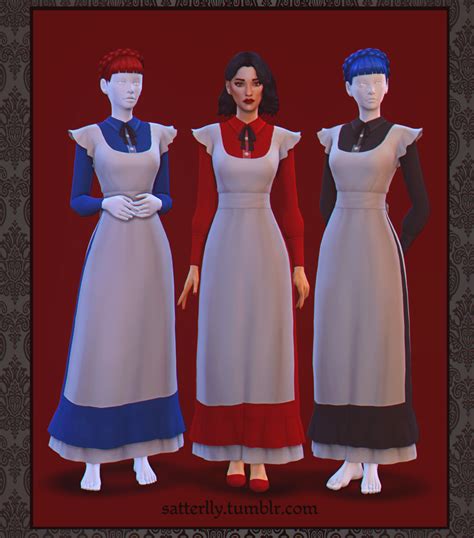 Maid Dress Maria In 2020 Sims 4 Dresses Sims Sims 4 Clothing