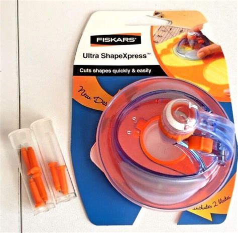 Fiskars Ultra Shapexpress Shape Cutter Tool With 6 Blades Scrapbooking