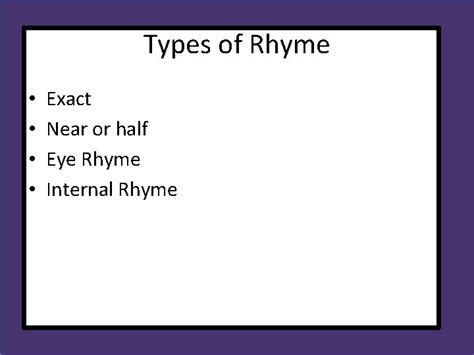Poetic Rhythm Rhyme Meter Types Of Rhyme Structure