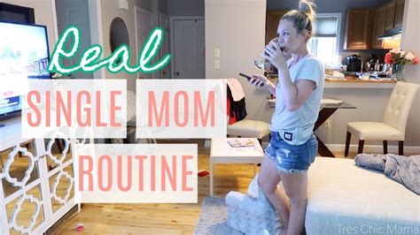 Real Routine Of A Single Mom Vlog Power Clean Tres Chic Mama Youtube