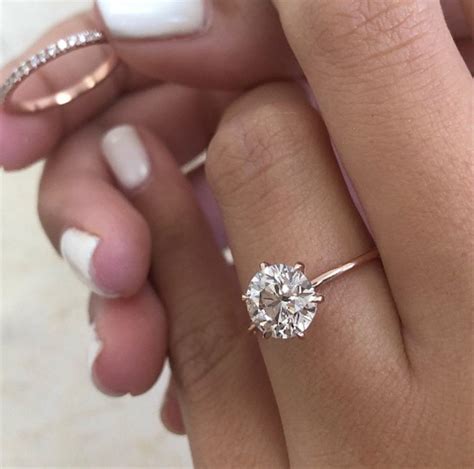 Free shipping and free returns. Rose Gold Diamond Round Brilliant Diamond Set Engagement ...