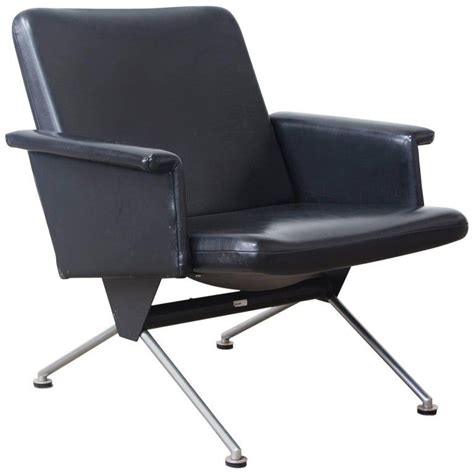 Black Gispen Armchair In Leatherette The Leatherette Has Traces Of