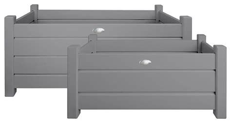Plastic planters extend the creativity of your gardening skills and the reach of your garden. Rectangular Planter Box - Set of 2 - Farmhouse - Outdoor ...