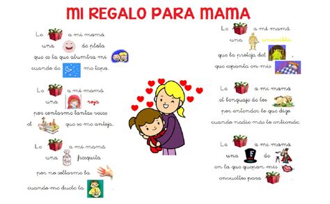 Entre ellos está éste, 'a mi madre', del que incluimos un verso a. Poesía con pictogramas le regalo a mi mamá. -Orientacion ...