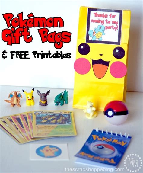 Pokémon T Bags And Free Printables The Scrap Shoppe Pokemon