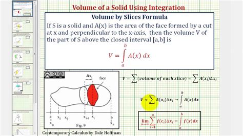 Ex 1 Volume Of A Solid With Known Cross Section Using Integration