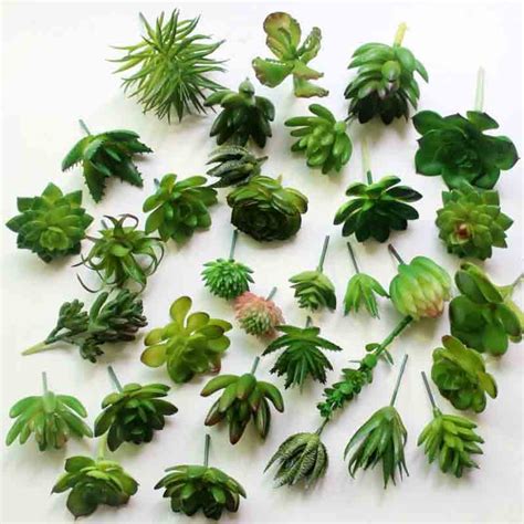 Mini Artificial Succulents Plants Fake Succulent Bonsai Plastic