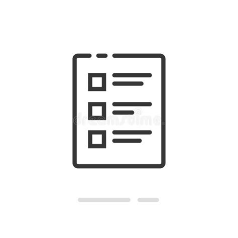 Checklist Vector Icon Line Outline Art Document And To Do List With