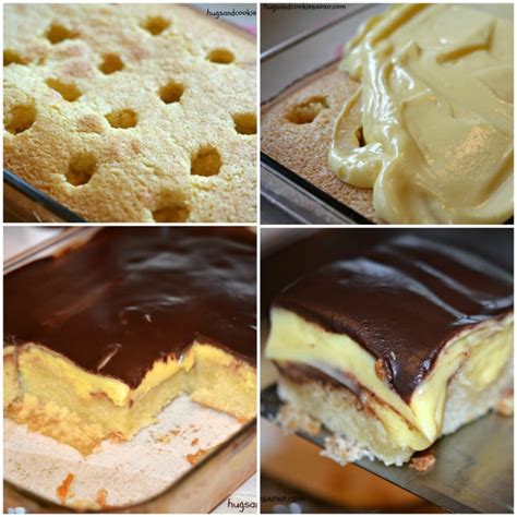 Prepare cake in 13x9 pan according to box directions. Deep Dish Boston Cream Pie Poke Cake - Hugs and Cookies XOXO