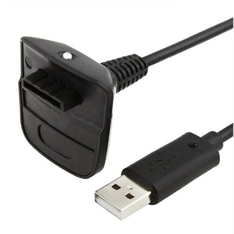 Black Color Wireless Controller Usb Charging Cable For Xbox 360 Us342