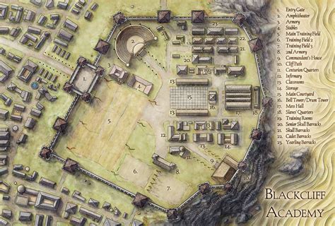 My Map Of Blackcliff Academy Illustrated For Sabaa Tahirs Ember In