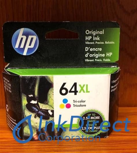 Hp N9j91an 64xl Ink Jet Cartridge Tri Color Ink Direct Corporation