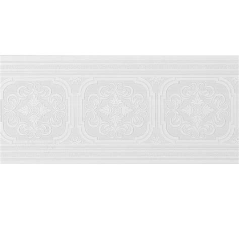 Style Selections 675 In White Prepasted Wallpaper Border In The