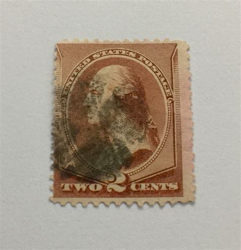 Used George Washington 2 Cent US Postage Stamp 1883 Orange | Etsy