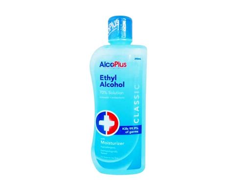 Alcoplus Ethyl Alcohol 70 Solution Antiseptic Antibacterial Classic 250ml