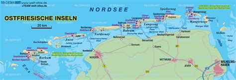 Nordseeinseln Deutschland Karte