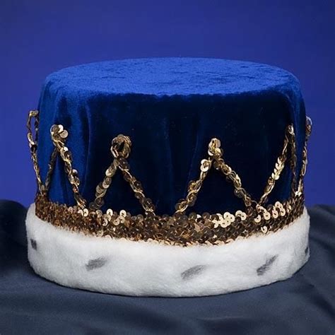 This Blue And Gold Velvet Royal Kings Crown Will Make Your Crowning
