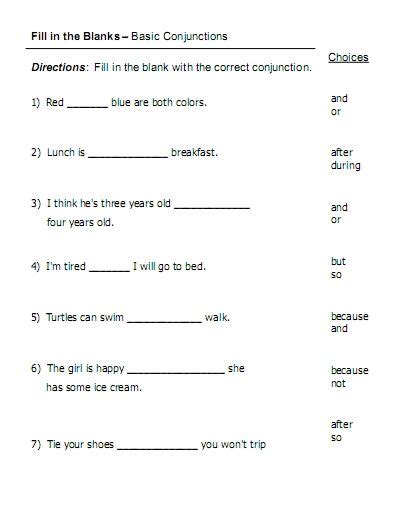 Conjunctions | Conjunctions worksheet, Grammar worksheets ...
