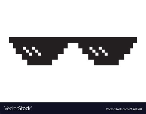 Pixel Glasses Icon Royalty Free Vector Image Vectorstock