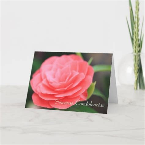 Sinceras Condolencias Spanish Sympathy Card Zazzle