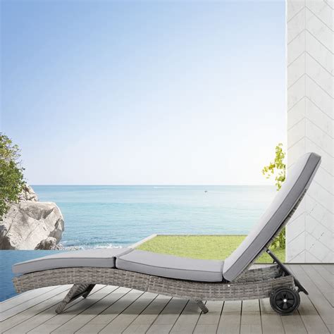 Buy Patio Wicker Chaise Lounge Chair Outdoor Rattan Sunbathing Lounge Chair For Outside