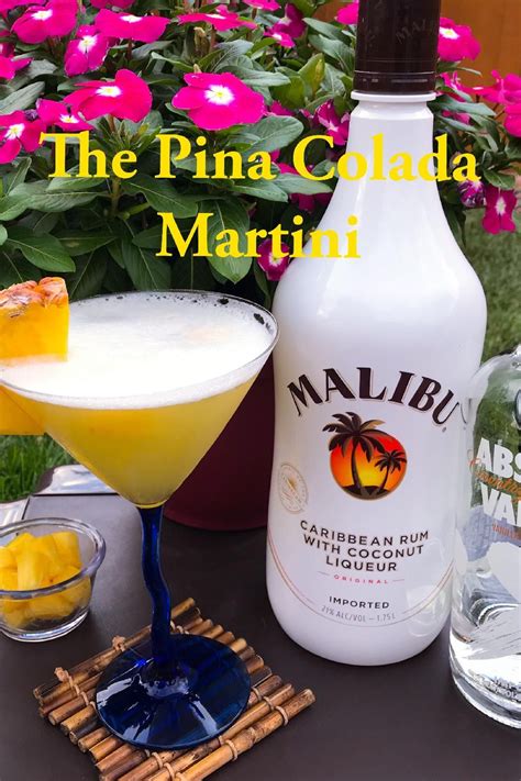 Malibu rum can be used in a lot of popular cocktails like the malibu and cola, malibu sea breeze, malibu gold cup and in many other delicious cocktails. The Pina Colada Martini | Ladies Love Fantasy Sports ...