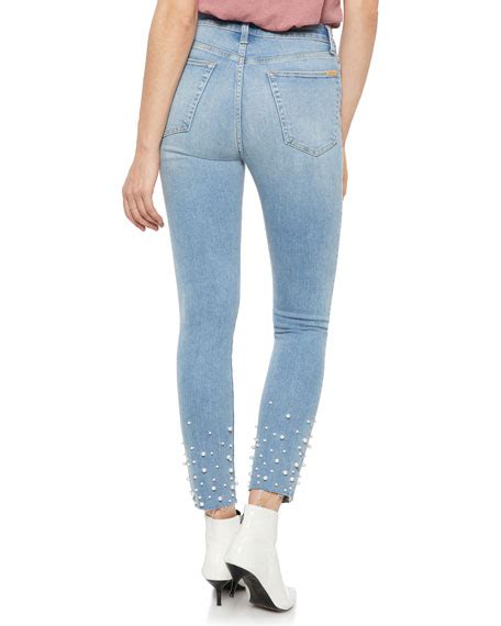Joe S Jeans The Charlie Ankle Pearl Skinny Jeans Neiman Marcus