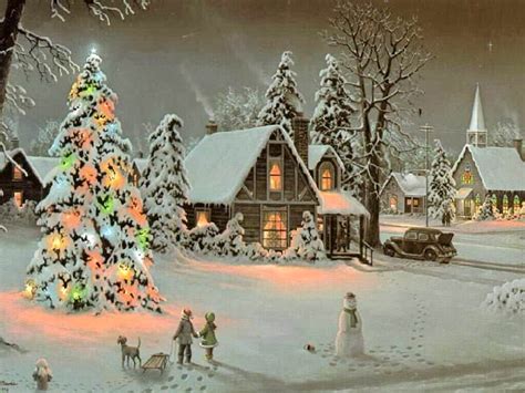 Arbol de navidad cubierto de nieve - paisajes de navidad | wallpaper hd