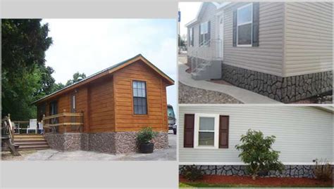 Realistic, affordable, easy and lightweight. EverRock Vinyl Skirting from SkirtingDirect.com