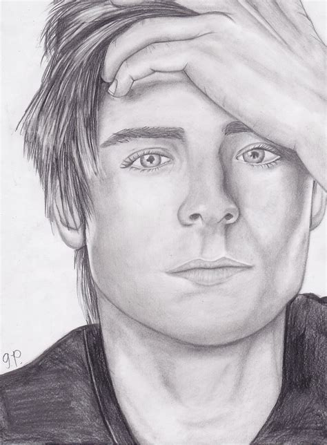 Zac efron is more plastic surgery appointment away from looking like the guy from tiktok with the square jaw. Zac Efron | Just a regular pencil drawing. | Gina Park ...