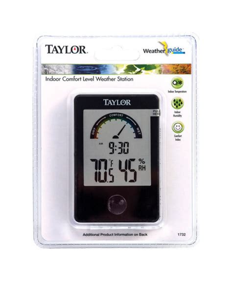 Taylor 1732 Indoor Digital Comfort Level Station With Hydrometer For