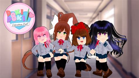 Doki Doki Literature Club In Roblox Royale High Youtube