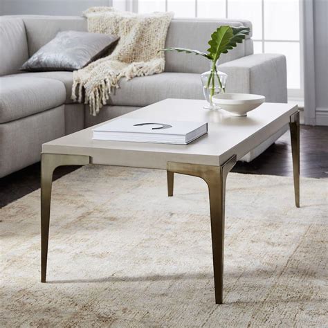 How to build a concrete coffee table: Brass + Concrete Coffee Table | west elm UK