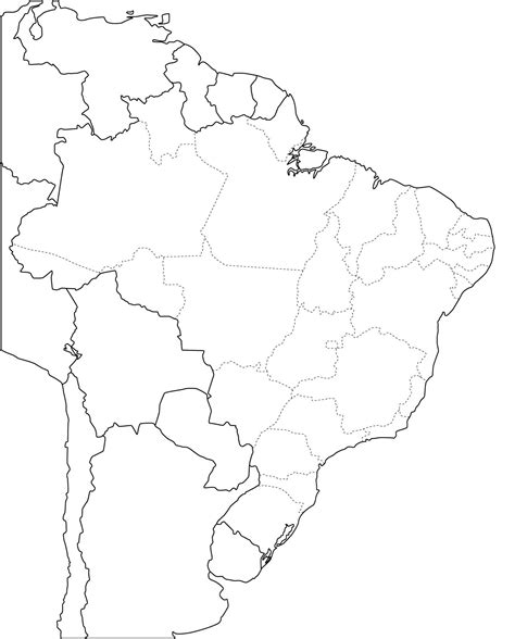 Mapa Político Mudo De Brasil Para Imprimir Mapa De Estados De Brasil
