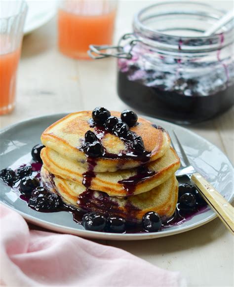 Blueberry Pancakes With Blueberry Maple Syrup Once Upon A Chef