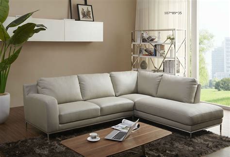 This Modern Sectional Sofa Has Sleek Tube Leg Base And Soft Cushions