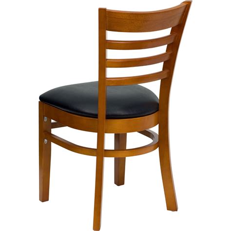 The most common restaurant chair material is wood. Restaurant Chairs - Pizzaro Ladder Back Wooden Dining Chair