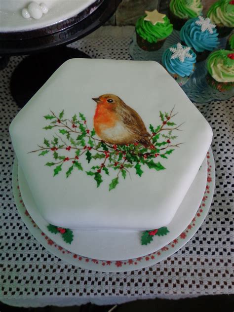 Fondant black and white square wedding cake. This Cake Was A Christmas Present For My Dad Its A Fruit Cake Covered In Fondant Hand Painted ...
