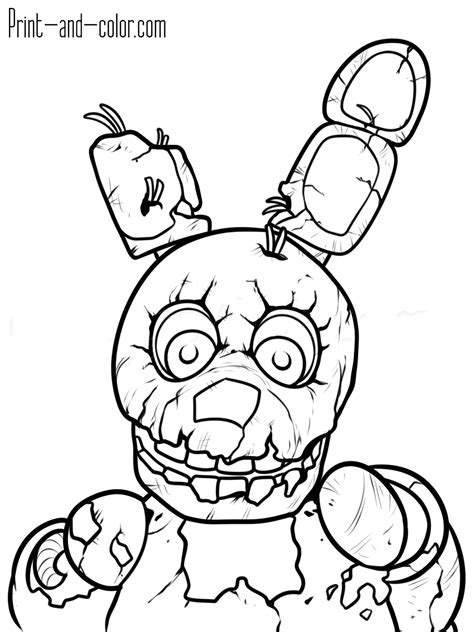 Bonnie Coloring Page Withered How To Draw Sketch Coloring Page